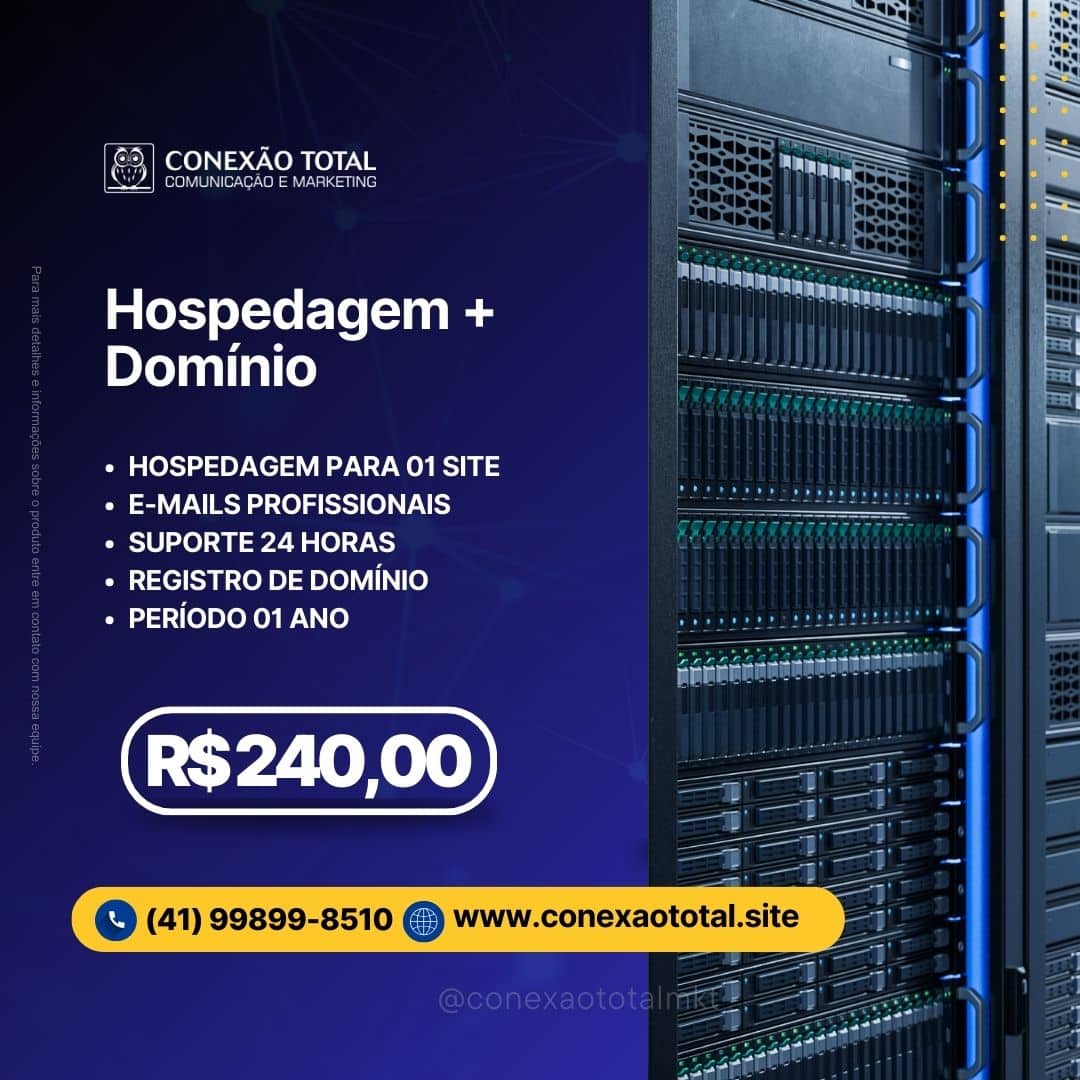 Hospedagem + domínio