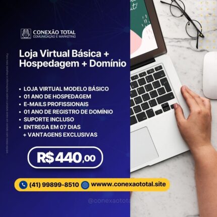 Loja Virtual Básica com Hospedagem e Domínio