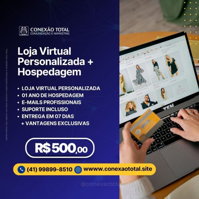 Loja Virtual Personalizada com Hospedagem