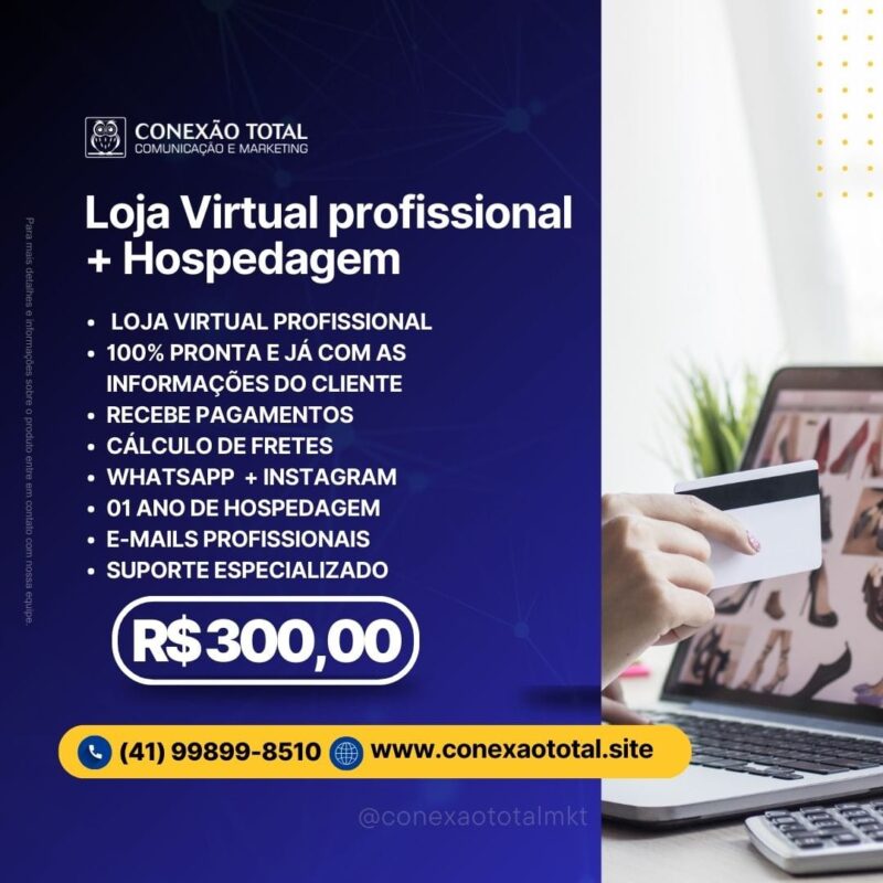 Loja Virtual Profissional com Hospedagem