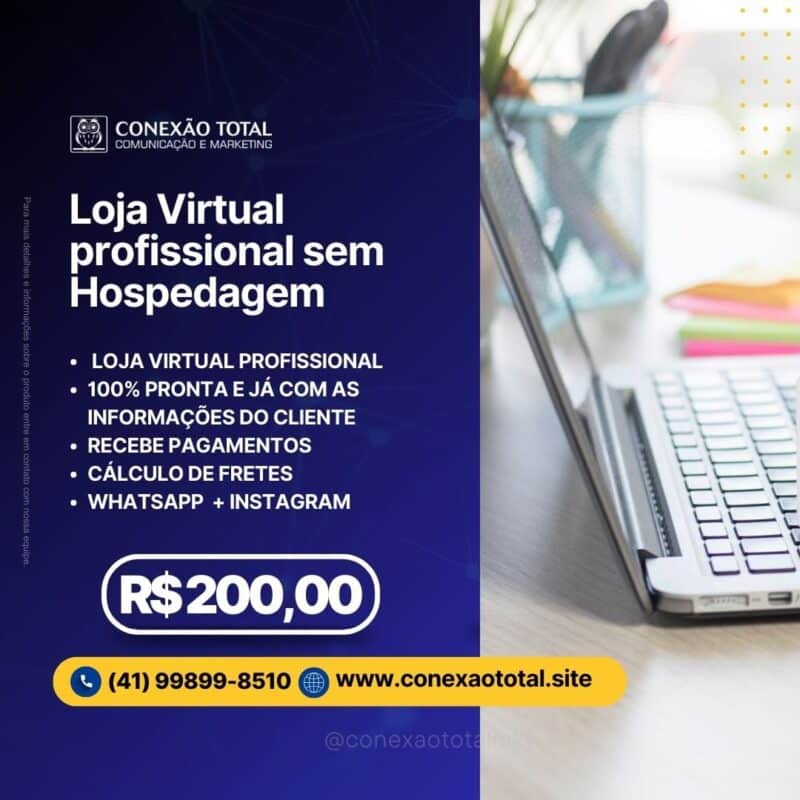 Loja Virtual Profissional sem Hospedagem