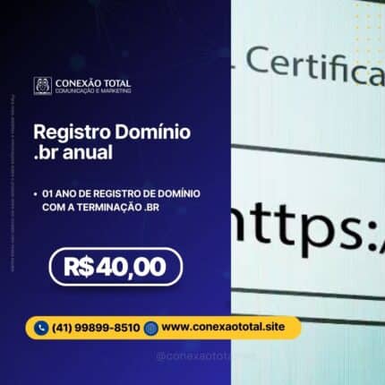 Registro Domínio .br anual