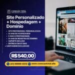 Site personalizado com hospedagem e domínio