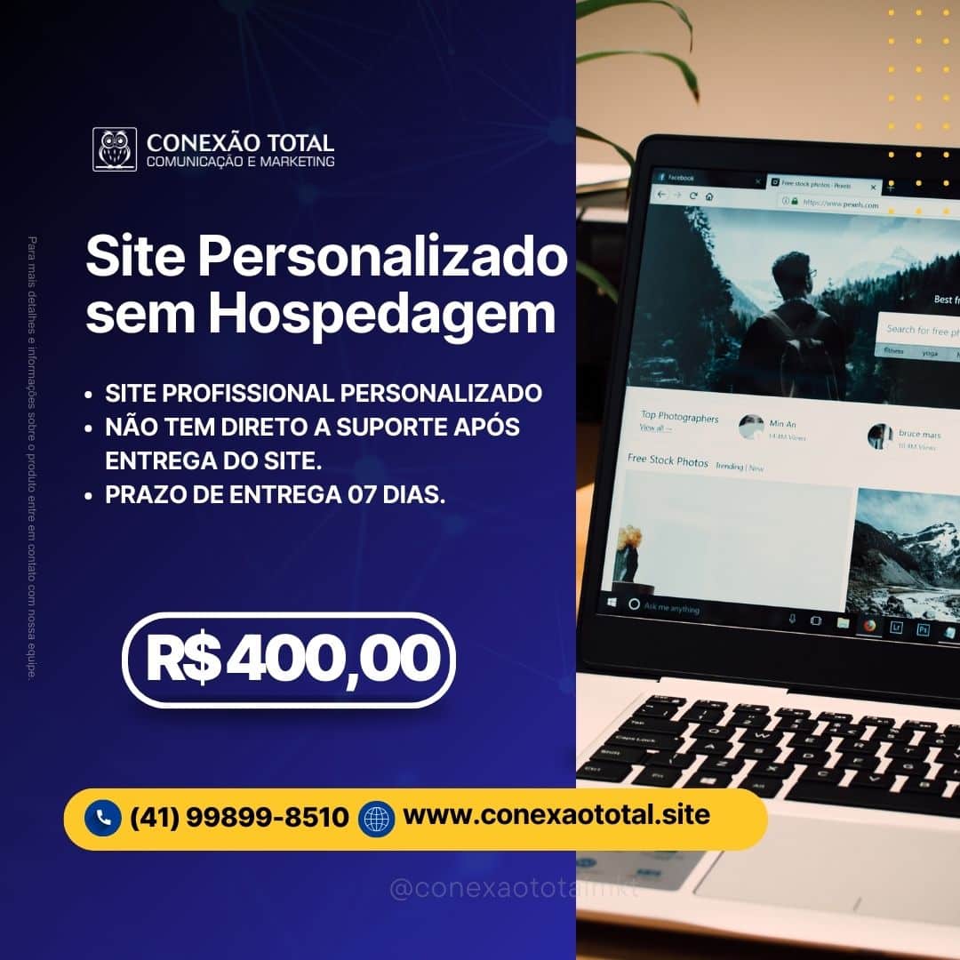 Site personalizado sem hospedagem