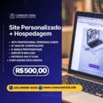 Site personalizado com hospedagem