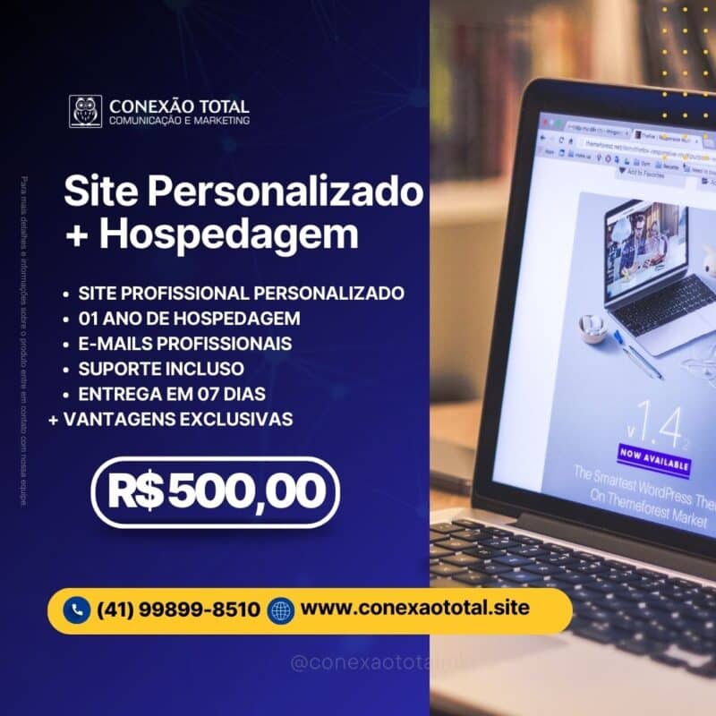 Site personalizado com hospedagem
