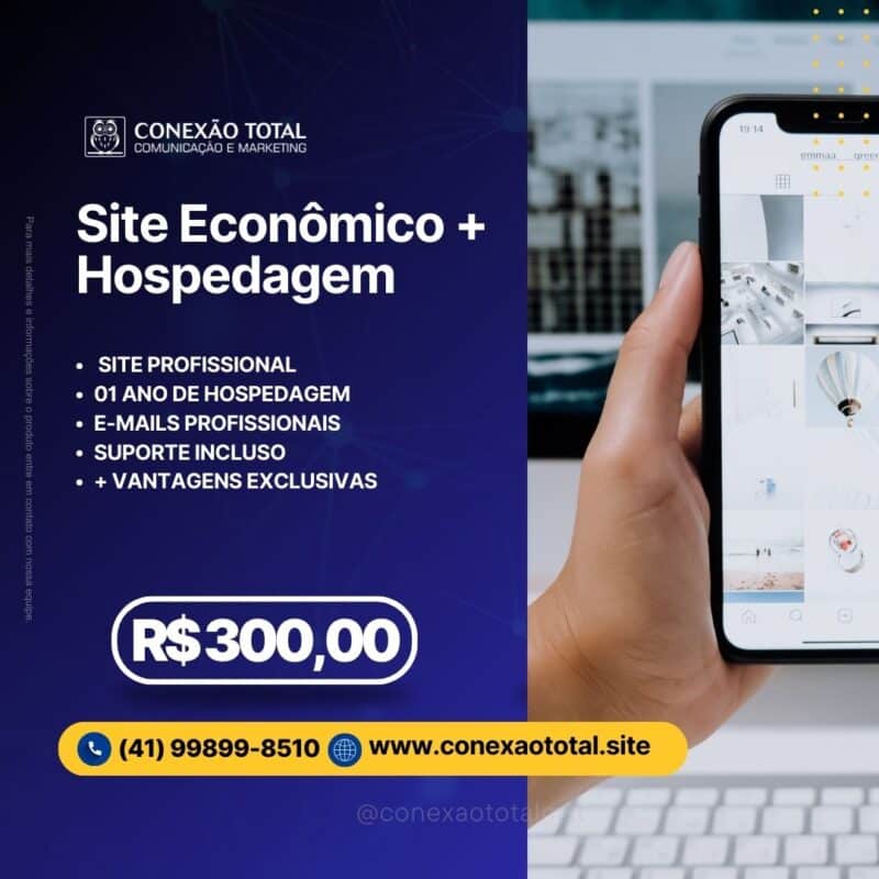 Site econômico com hospedagem
