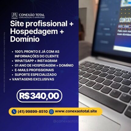 Site profissional com Hospedagem e Domínio