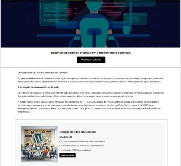 Sites institucionais em Curitiba