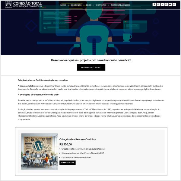Sites institucionais em Curitiba